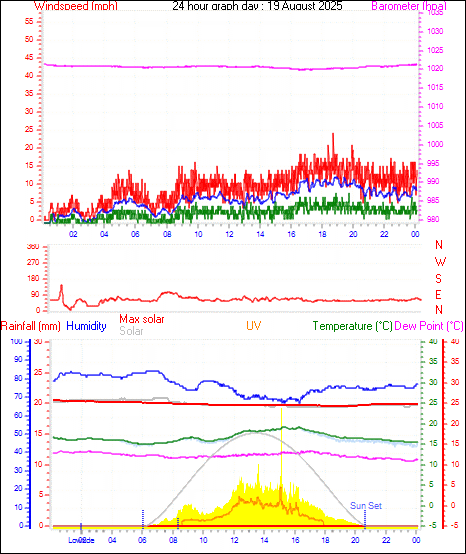 24 Hour Graph for Day 19