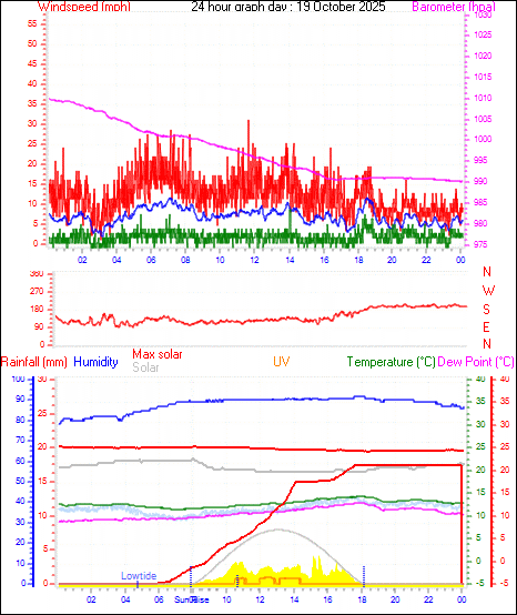24 Hour Graph for Day 19